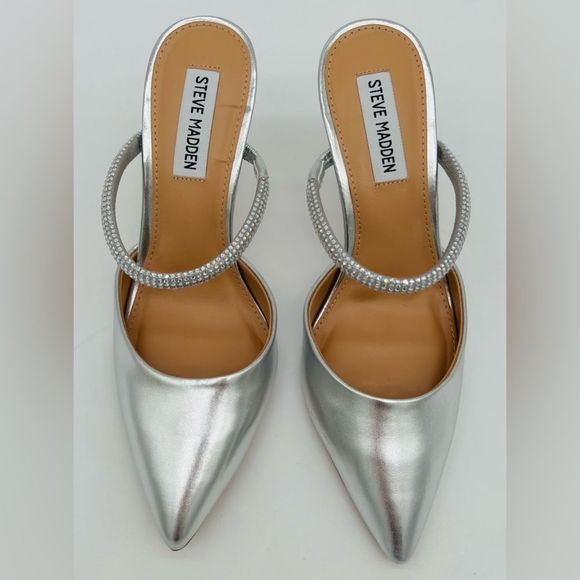 STEVE MADDEN Women’s Pavé Rhinestone Strap Pump - Picture 7 of 15